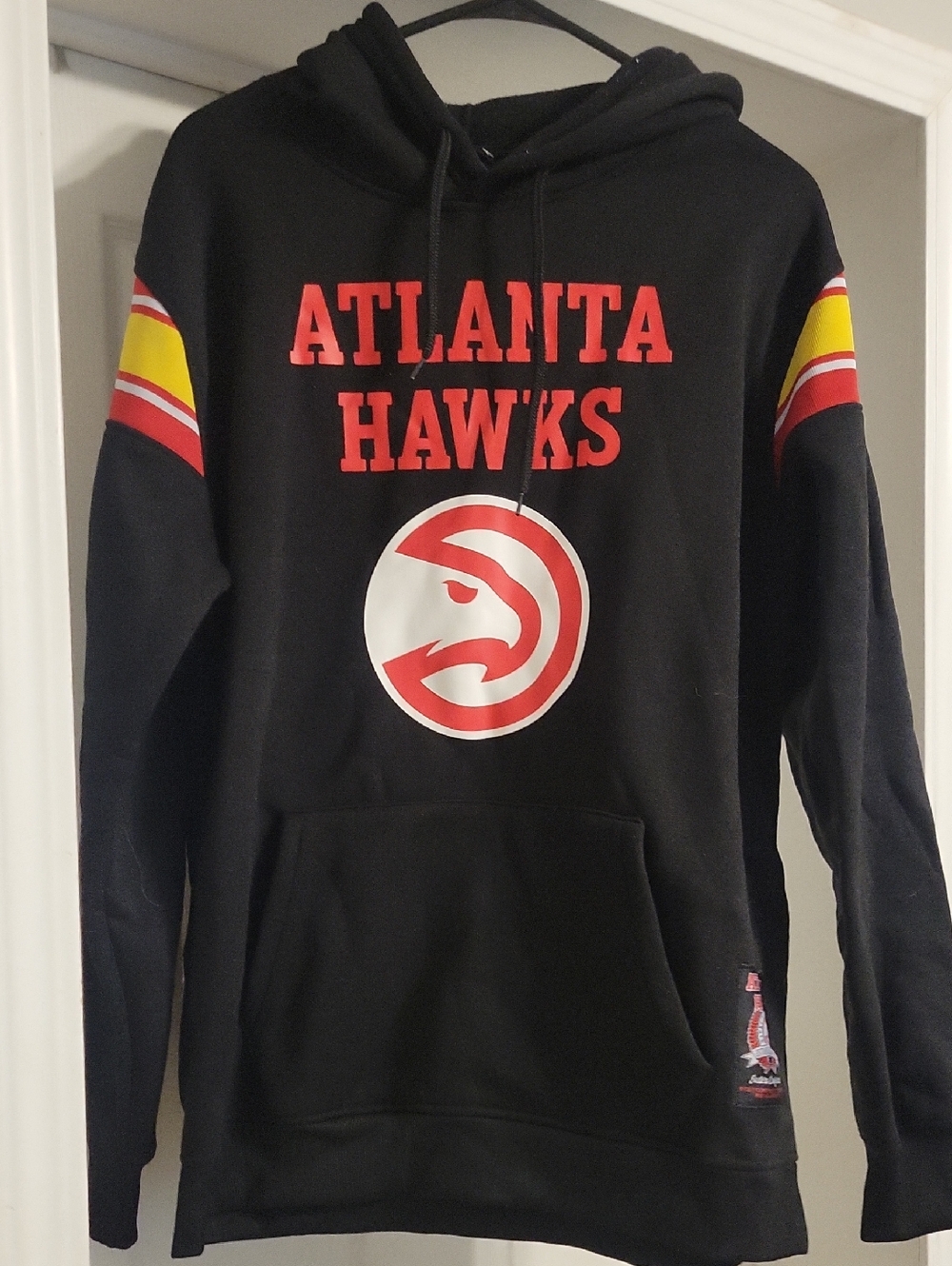 NBA Atlanta Hawks Black Hoodie with Red, White & Yellow Accents